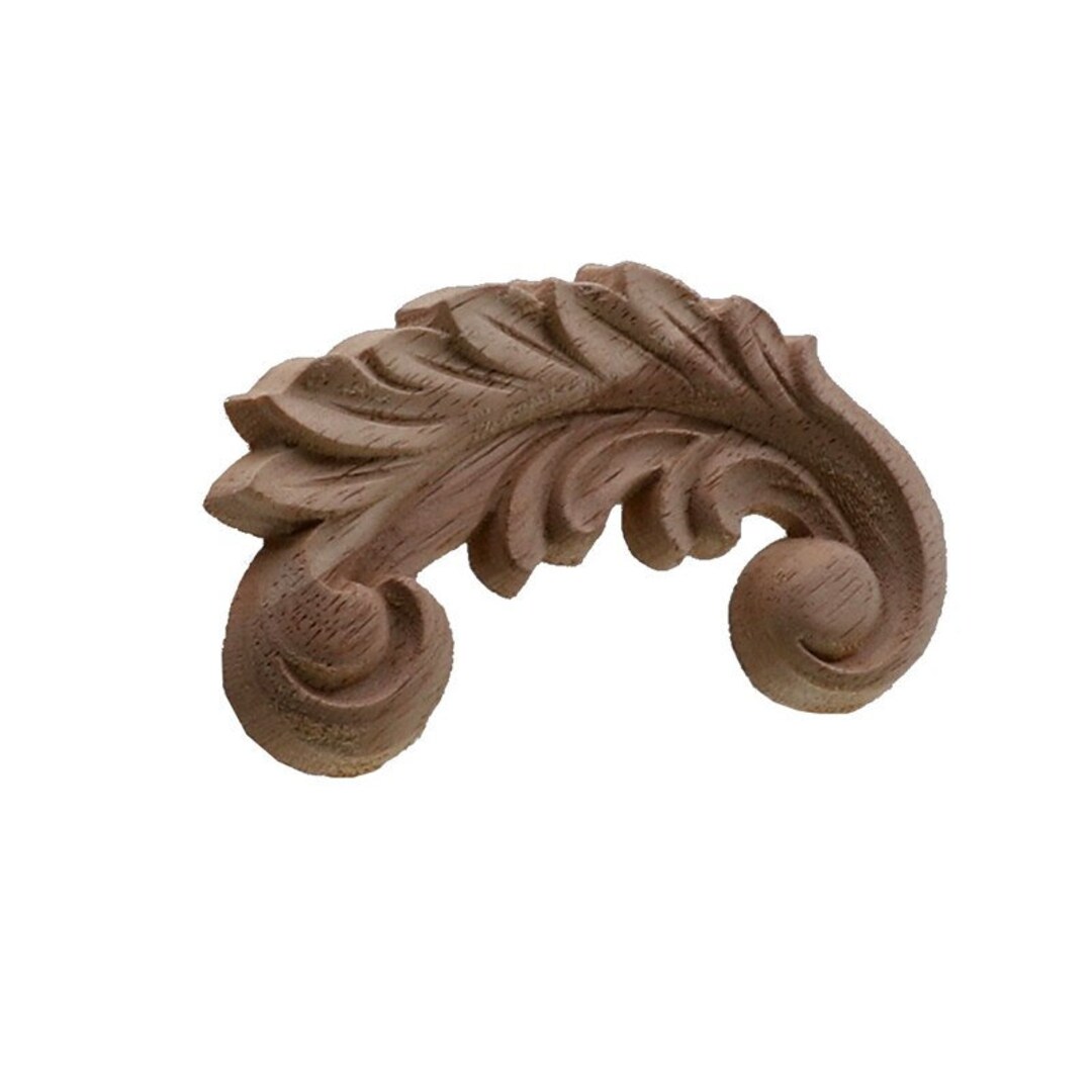 2PC Retro Wood Carving Decal Corner Home Decor Onlay Applique Wall Door