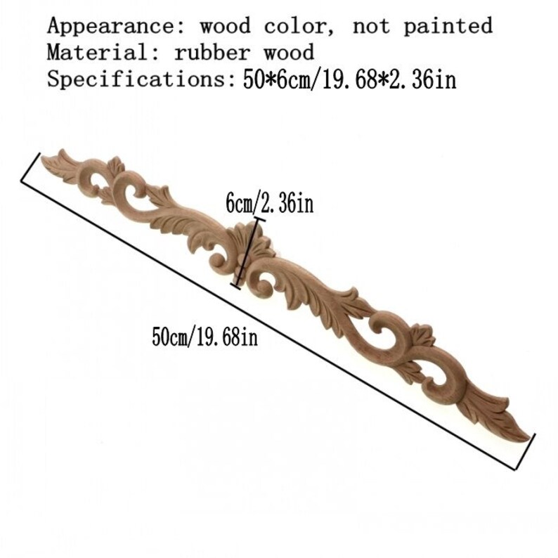 Wood Carved Decal Corner Applique Frame Wall Furniture Etsy