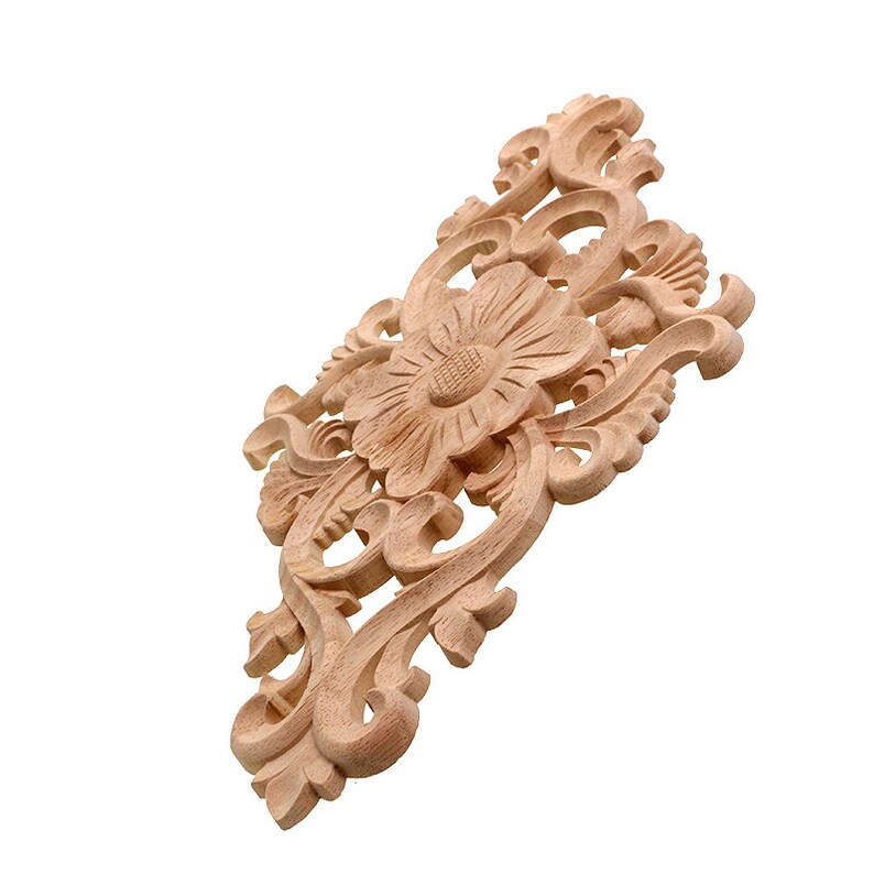 Vintage Floral Wood Carved Corner Applique Wooden Carving Etsy