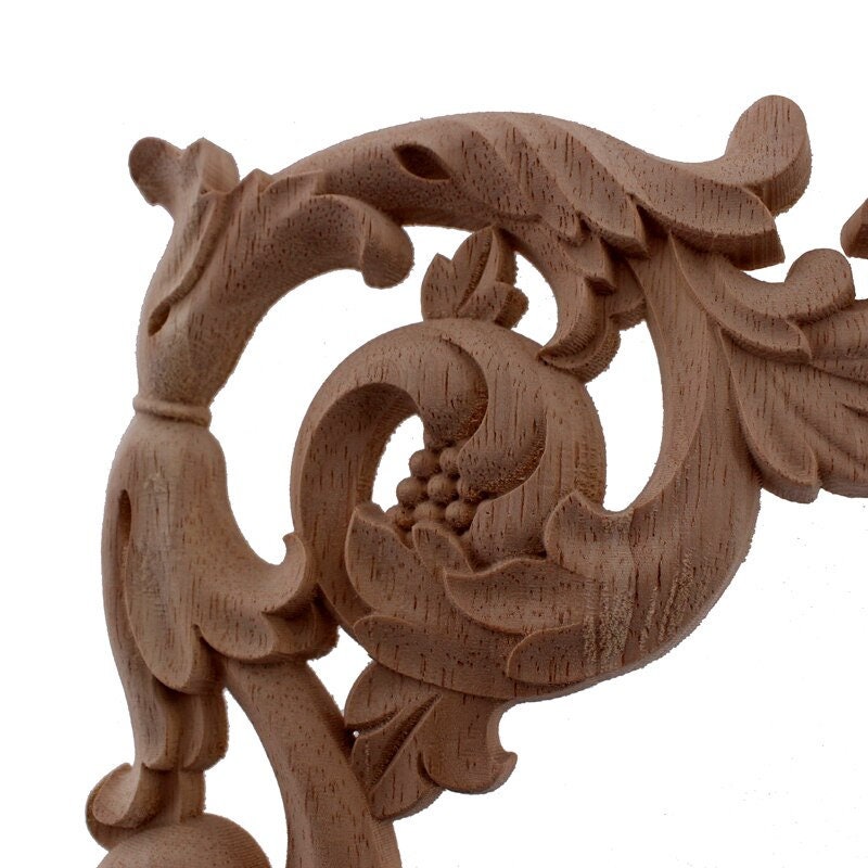 Woodcarving Decal Pretty Patterns Wood Appliques Carved Etsy