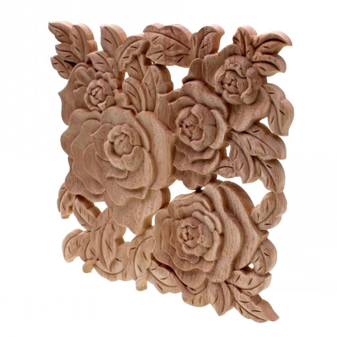 Rosen Blumen Holz Geschnitzt Aufkleber Ecke Applikation Etsy.de