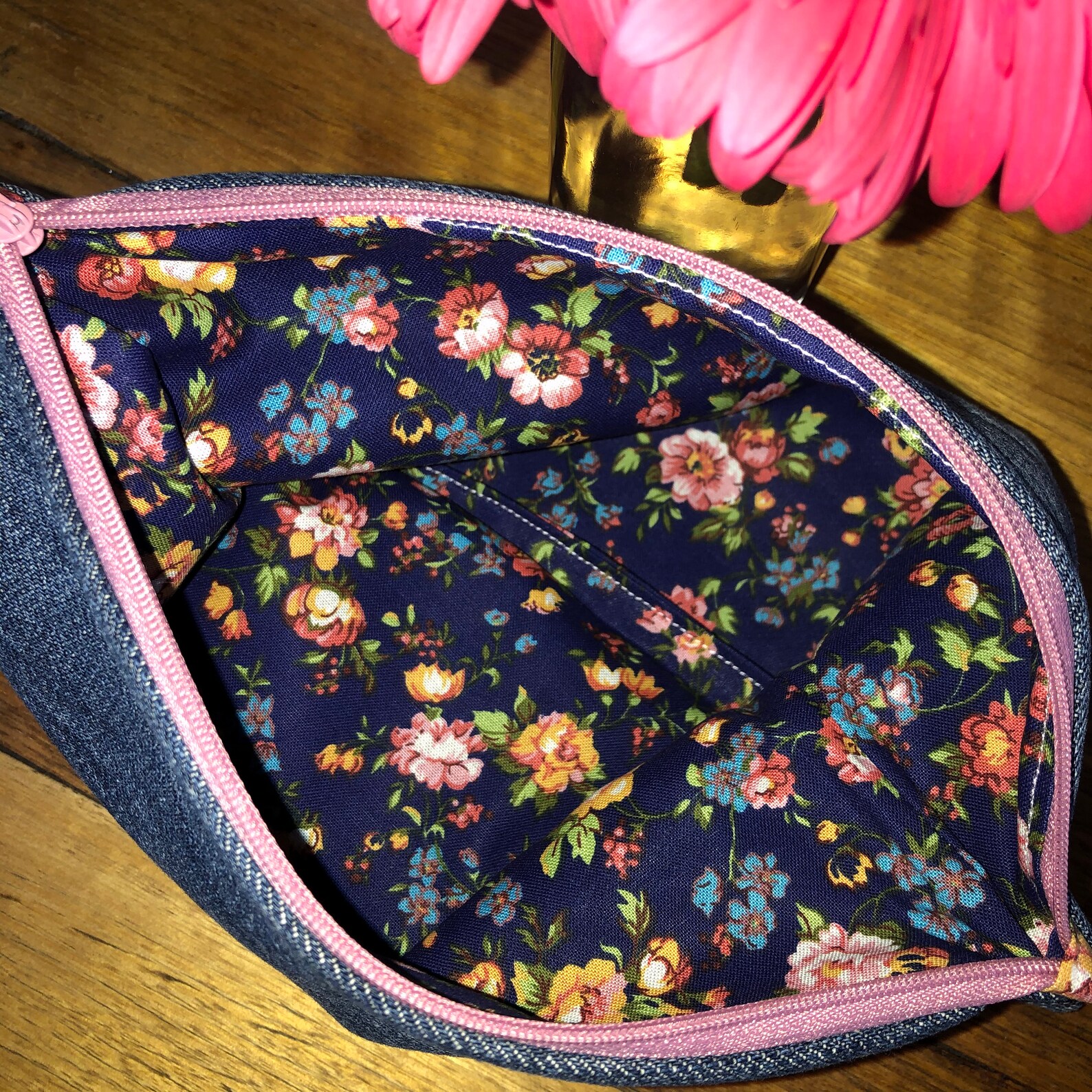 Petite Pochette Zippée En Denim Fcuk (French Connection) - Bleu Jean - Neuf Sans étiquette
