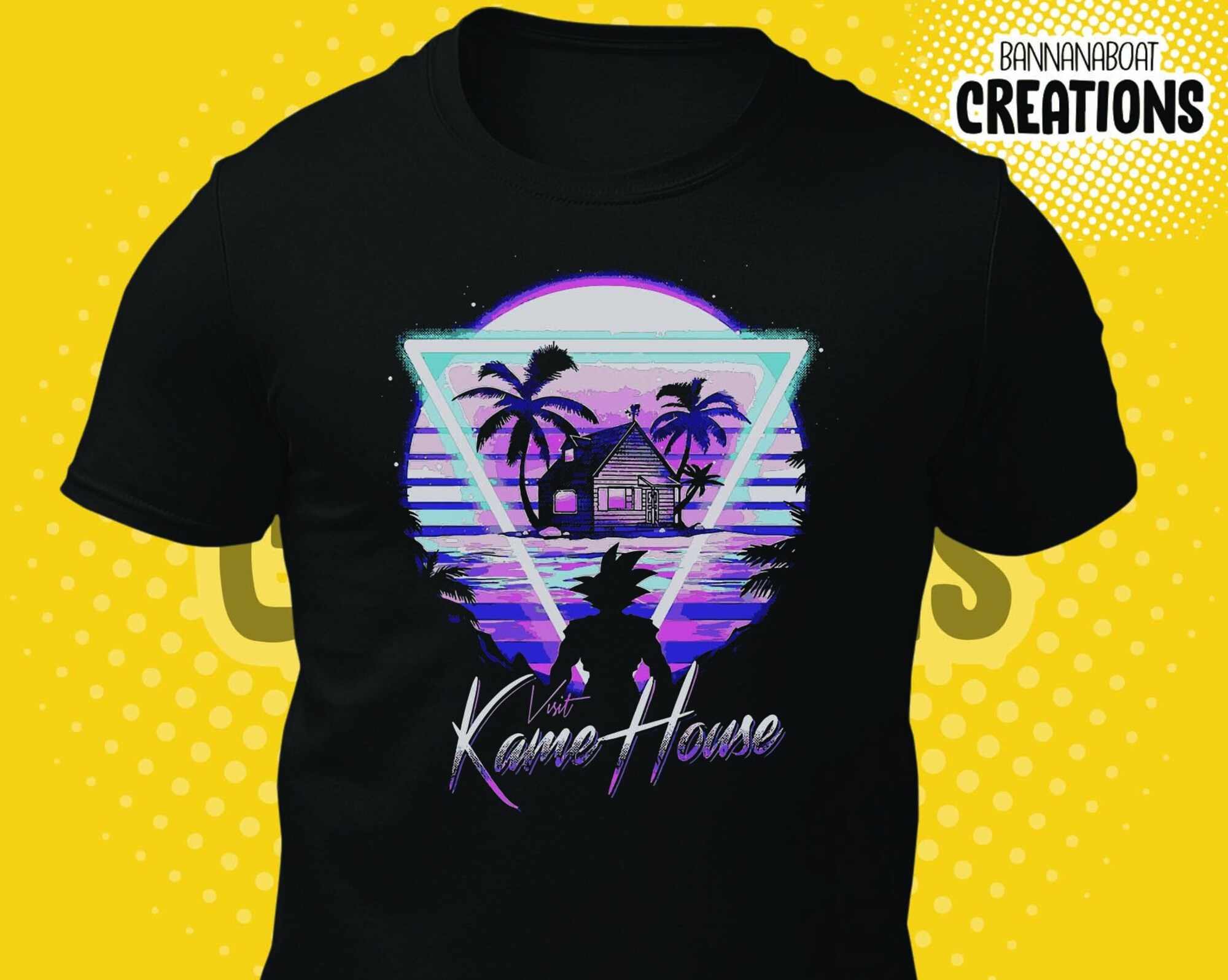 Retro Kame House Mens T-Shirt | Unisex Anime Gift Manga Shirt | Japanese Cosplay Shirt