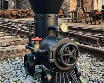 Locomotive rocket stove/BBQ grill/fire pit/cooking heater/camping heater