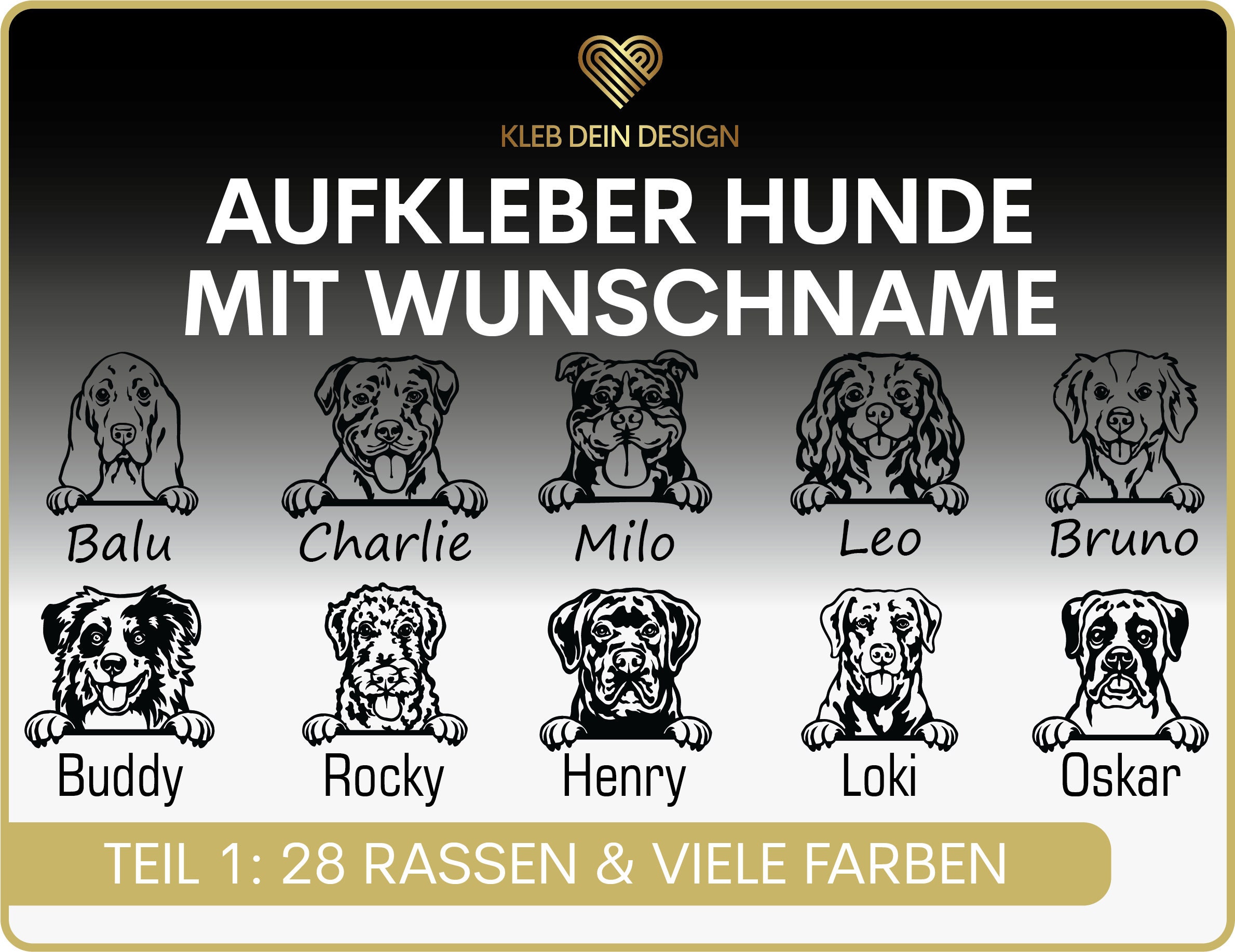 Hunde wandaufkleber - .de