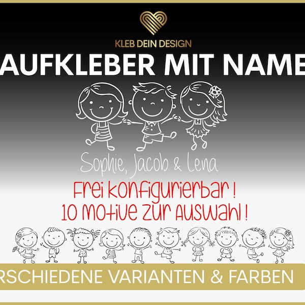 AUTOAUFKLEBER NAME, Baby on Board, Kinder, Wunschtext, Namenszug, Auto Aufkleber, Tür, Wandtattoo Kinderzimmer, Aufkleber Name