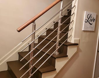 Modern balcony stair railing set / Aluminum stair railing with side mounting
