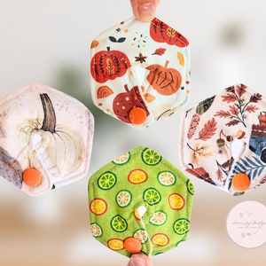 Fall Tube Pads | Gtube Pads | Aesthetic Autumn G-Tube Covers | Absorbent Pads for Feeding Tubes | GJ Button Covers | Stoma Pads