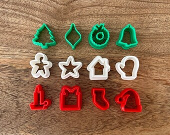 Christmas 12 piece Set Advent Calendar Cookie Cutters Etsy Christmas 12 piece Set Advent Calendar Cookie Cutters Etsy