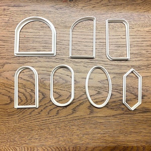 Arch and Oval Cookie Cutter Shapes / Set of Modern Boho Cookie Shapes / Fondant / Clay / Play-Doh / Kids Party