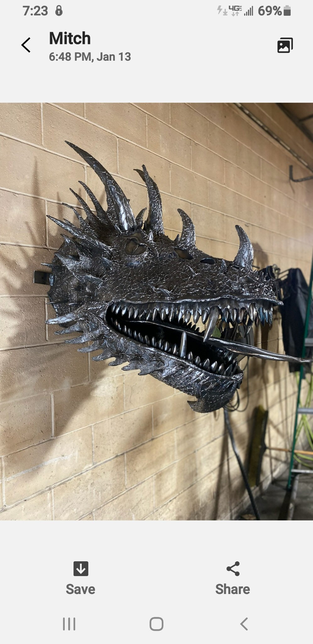 Metal Dragon Head Etsy
