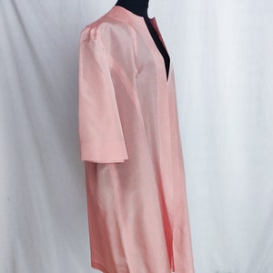 Vintage 60s 70s Pink House Jacket // Swing Coat image 2