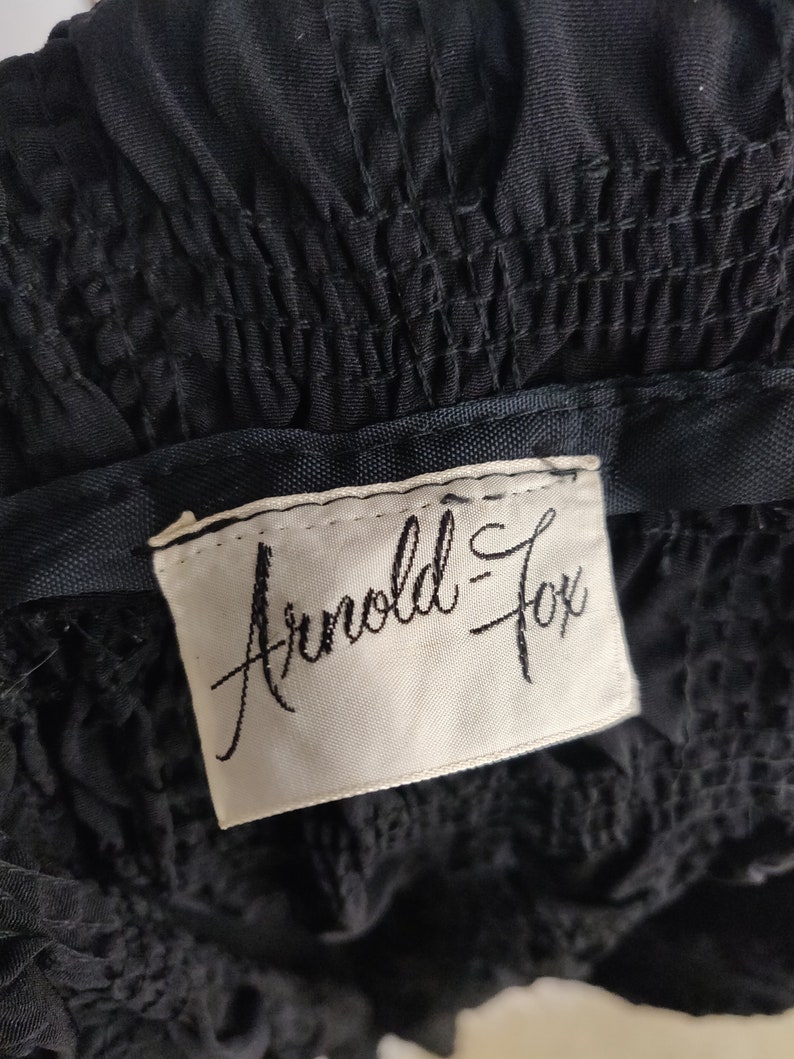 Vintage 40s Arnold-Fox Black Dress // Textured Pencil Dress image 7