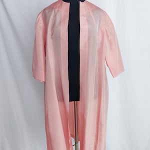 Vintage 60s 70s Pink House Jacket // Swing Coat image 1