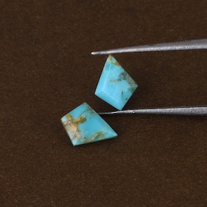 6x8mm Kite Shape Kingman Turquoise Gemstone, Beautiful Kite Cut Loose Gemstone for Ring and Earring Making.