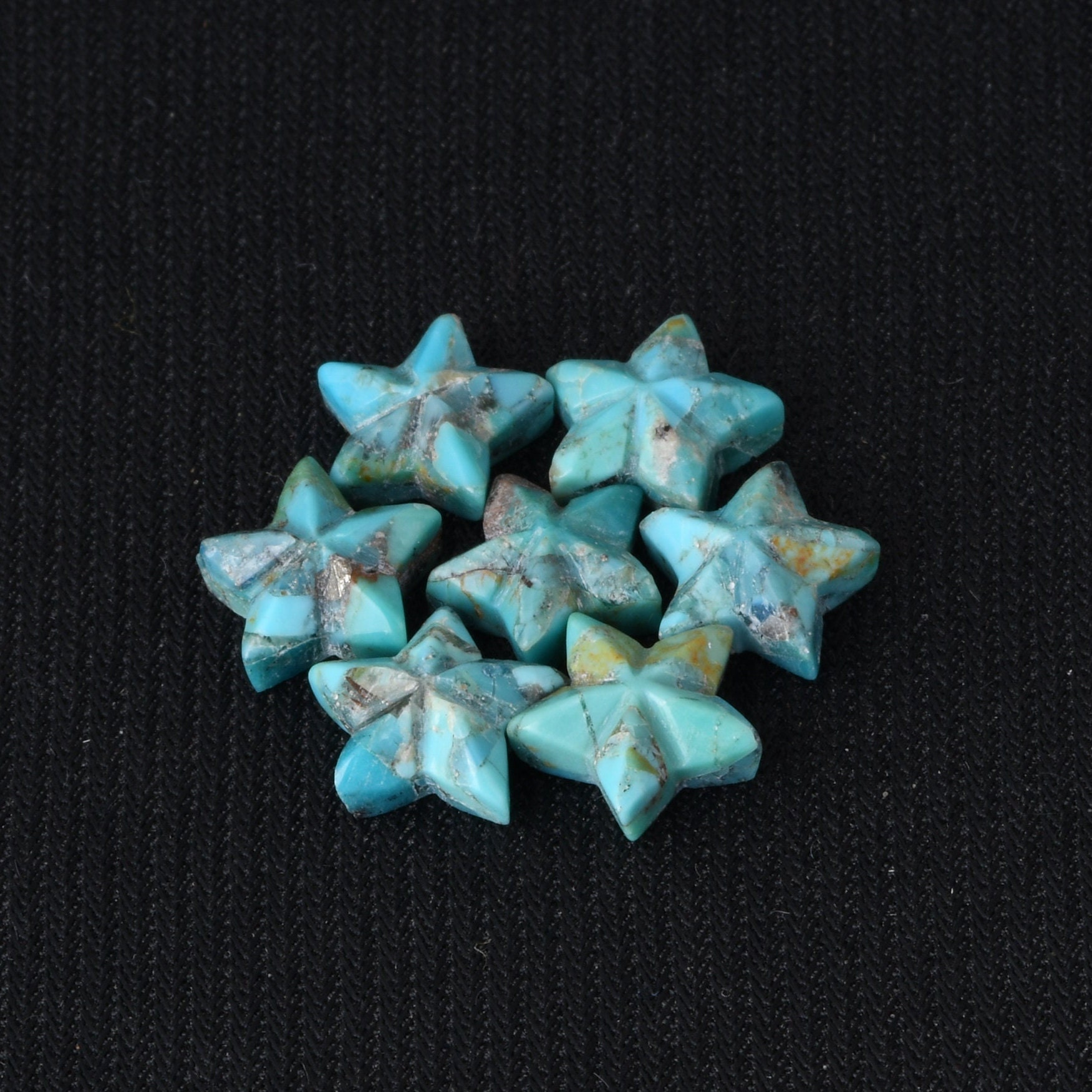 Star Shape Natural Kingman Turquoise Calibrated Gemstone, Size 10mm Beautiful Star Turquoise, Calibrated Star Cut Kingman Stone for Jewelry