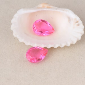 Päronslipad dubblett kunzitkvarts fasetterad lös ädelsten, rosa kunzit helande sten, vacker babyrosa kunzit för smyckestillverkning. bild 7