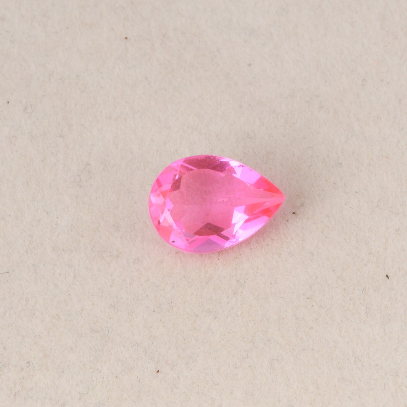 Päronslipad dubblett kunzitkvarts fasetterad lös ädelsten, rosa kunzit helande sten, vacker babyrosa kunzit för smyckestillverkning. bild 4