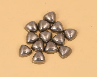 Gyllene pyrit cabochon triljonformad ädelsten, 5 mm AAA+ kvalitet naturlig gyllene pyrit lös ädelsten för smyckestillverkning, sten för smycken