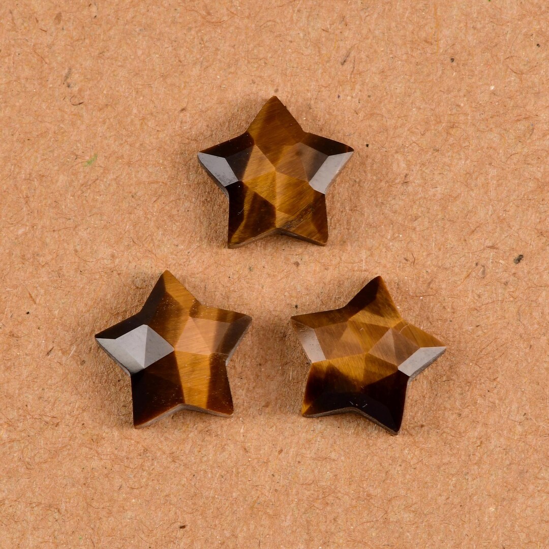 Natural Stone Star Beads, 12MM Checker Cut Star Shape Loose Star Beads ...