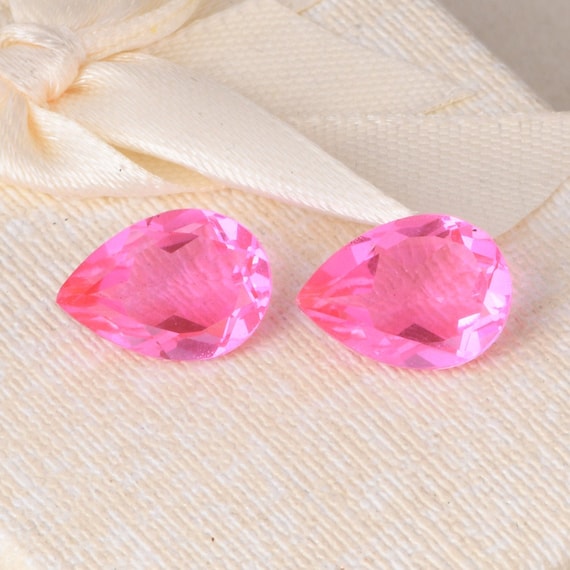 Pear Cut Doublet Kunzite Quartz Faceted Cut Loose Gemstone, Pink Kunzite Healing Stone, Beautiful Baby Pink Kunzite for Jewelry Making.