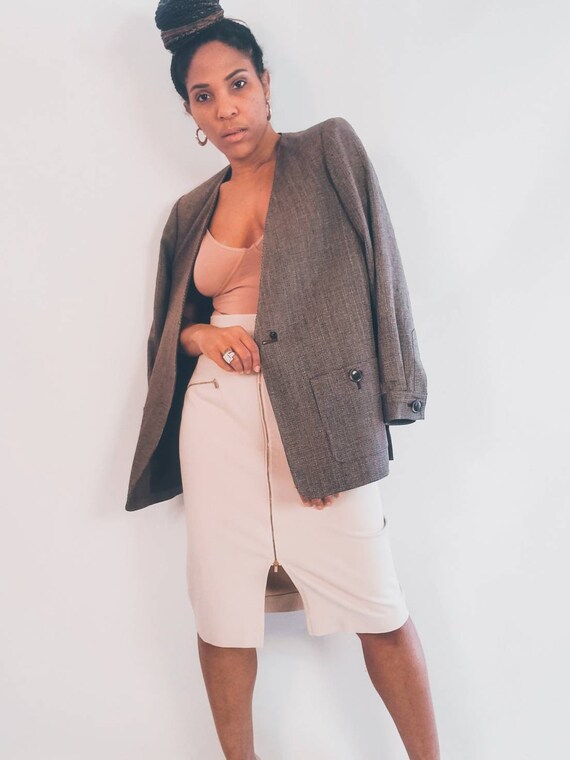 Woven Silk Blazer