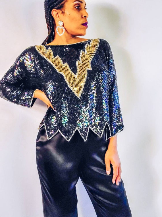 Vintage Sequin Top