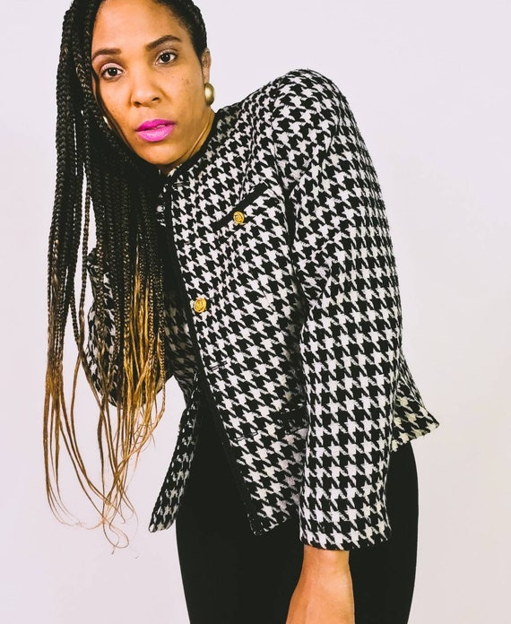 Vintage Houndstooth Suit Jacket