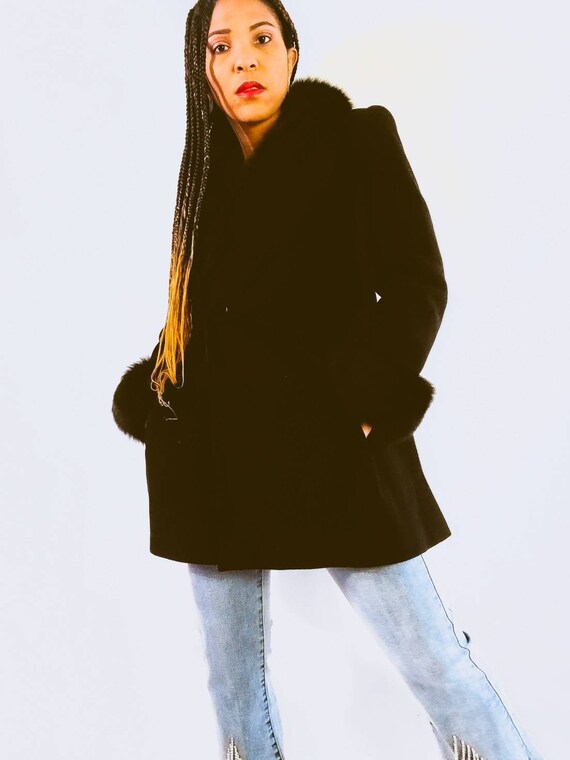 Vintage Furry Pea Coat
