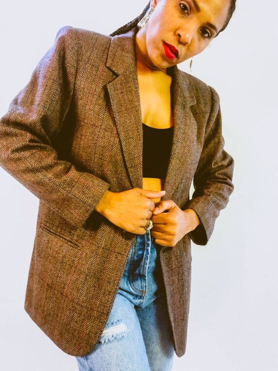 Vintage Plaid Blazer