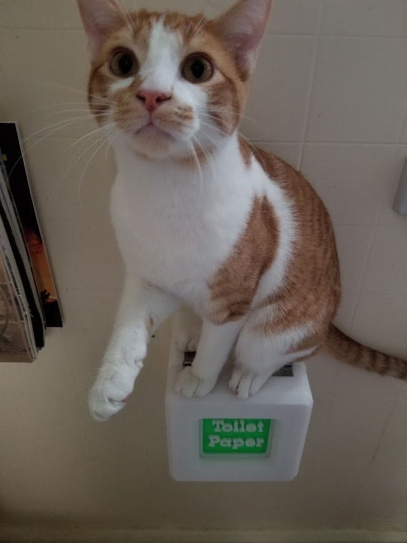 Extra Large Patented Cat-Proof Toilet Paper Holder image 5