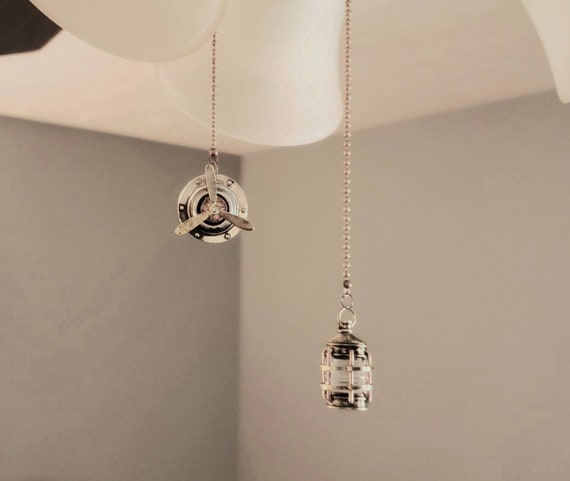 Steampunk Ceiling Fan Light Pull Chain Fan Light Ornament Decor