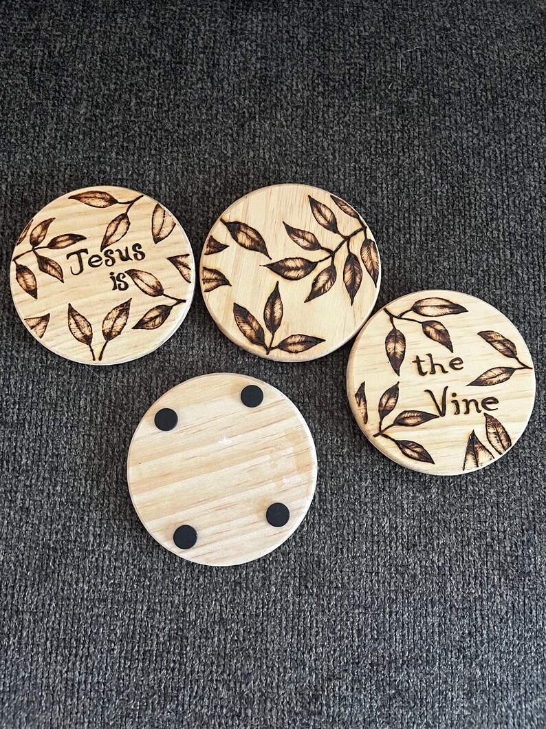 Jesus is the Vine WB Coaster Set - Etsy
