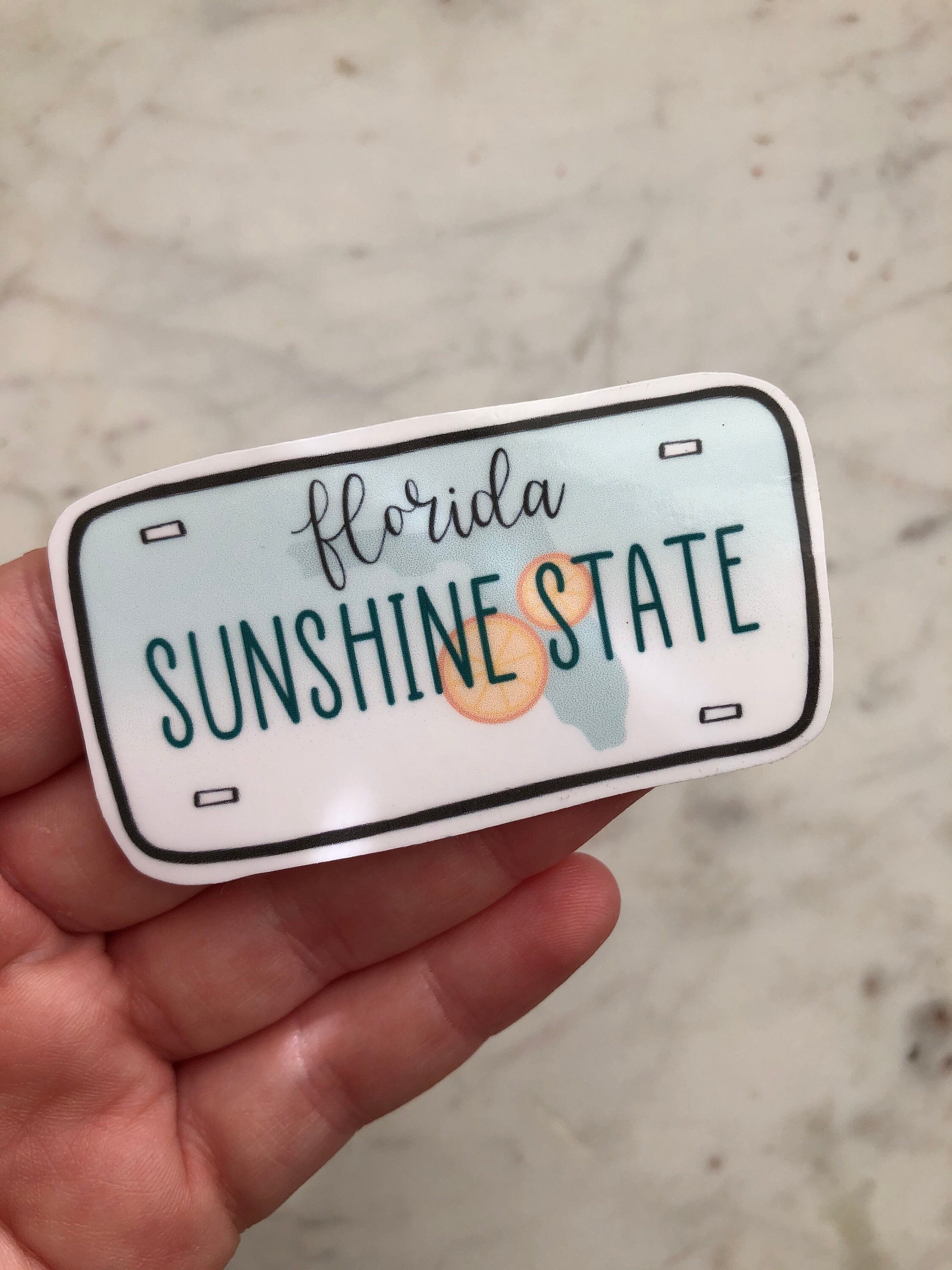 Florida Sticker Florida Tag Sticker License Plate Sticker Etsy UK