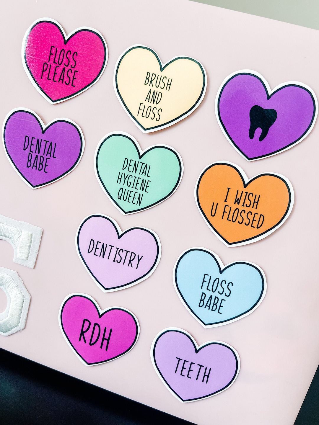 Stickers Răng Candy Heart Sticker Dental Sticker Teeth Sticker Tooth Sticker - Etsy