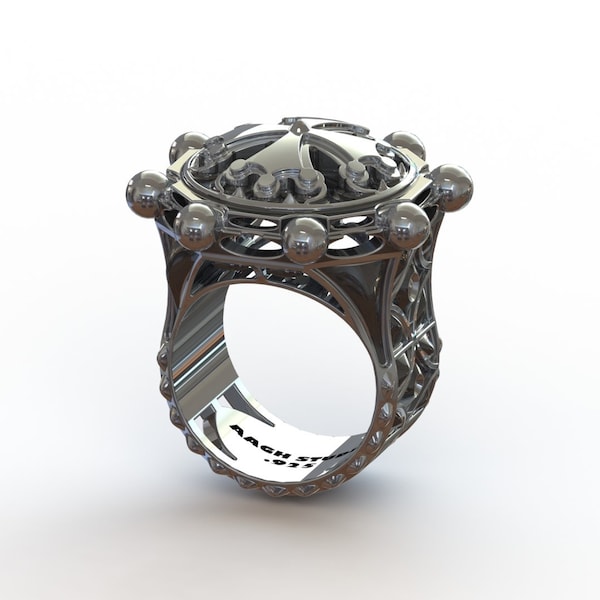 Valletta / Modischer Silberring / Handgemachter Schmuck / Eleganter Ring / Verzierter personalisierter Ring / Vintage Handgefertigter Schmuck