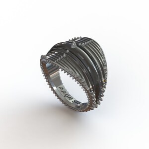 Bagnoregio/ Anello unico in argento/ Anello elegante/ Anello importante/ Anello da donna medievale/ Anello gotico/ Anello gotico/ Anello punk rock/ Anello importante