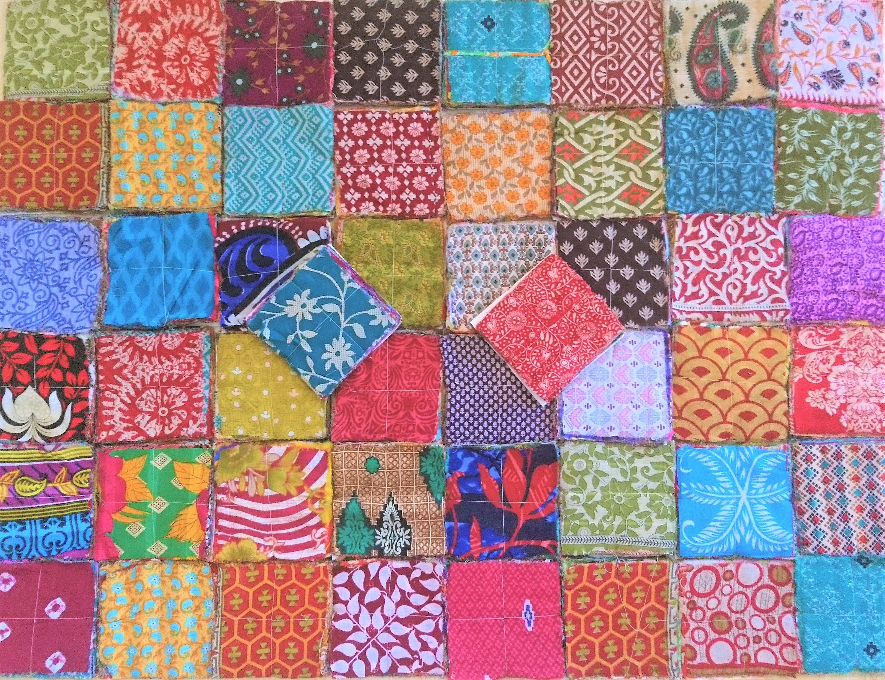 Soimoi Block Print Precut 10-inch Cotton Fabric Quilting Squares-GmY