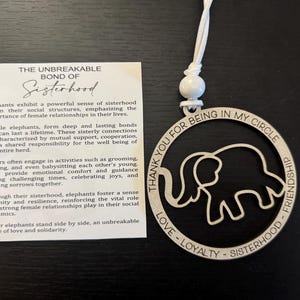 Elefant Freundschaft Geschenk, Ornament, Besonderes Andenken, Schwesternschaft, Kreis, Beste Freundin, Schwester, BFF, Bestie Tribe, Krieger Weihnachten Geburtstag