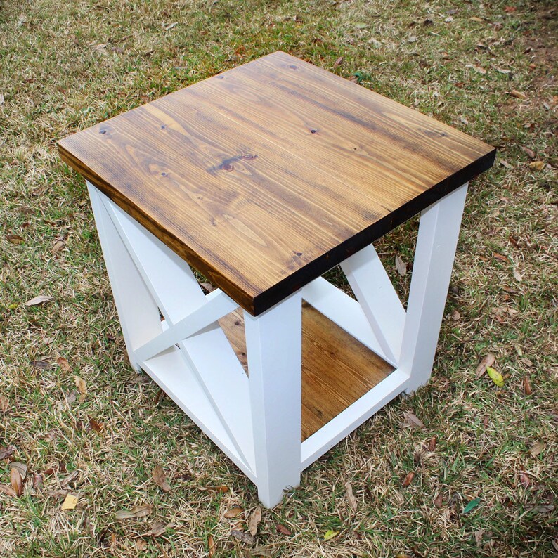 Chunky Farmhouse end table Etsy