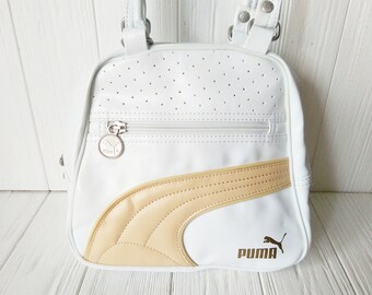 puma purse white and gold
