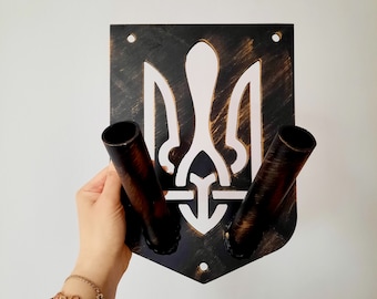 Mastro de bandeira de jardim Trident para bandeira da Ucrânia