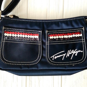 Tommy Hilfiger handbag TH blue bag vintage