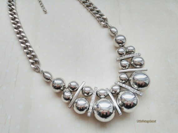 Ball collar necklace Amazing Costume 80s jewelry … - image 6