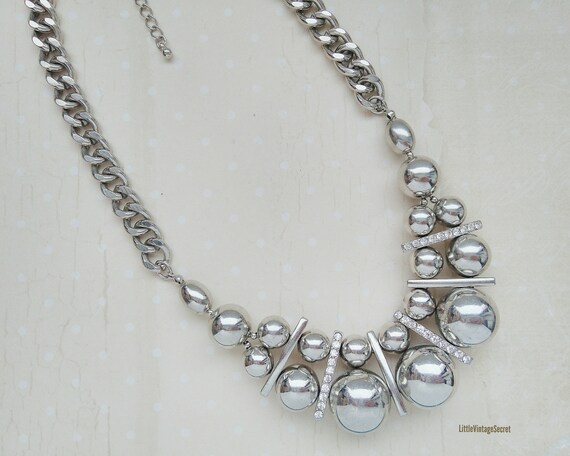 Ball collar necklace Amazing Costume 80s jewelry … - image 7