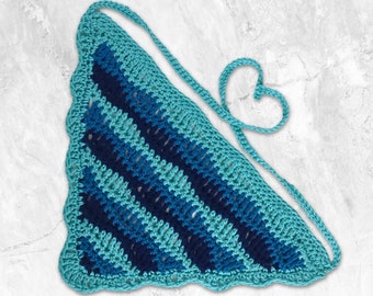 Crochet Bandana Scarf Pattern "Makin' Waves" *DIGITAL PDF PATTERN* | Printable Crochet Pattern Head Scarf | Triangle Wrap | Neck Kerchief