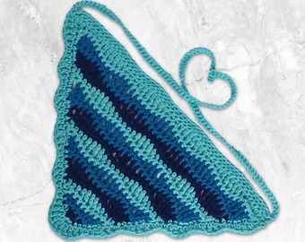 Crochet Bandana Scarf Pattern "Makin' Waves" *DIGITAL PDF PATTERN* | Printable Crochet Pattern Head Scarf | Triangle Wrap | Neck Kerchief