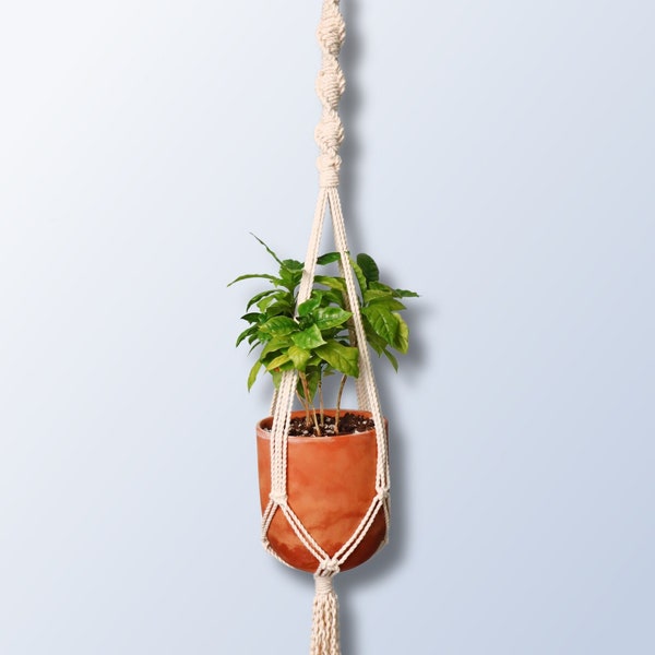 Spiral Macrame Plant Hanger | Plant Hanger *DIGITAL PDF PATTERN* | Printable Macrame Pattern