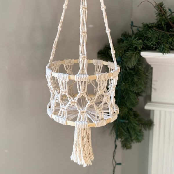 Macrame Hanging Basket | Plant Hanger *DIGITAL PDF PATTERN* | Printable Macrame Pattern