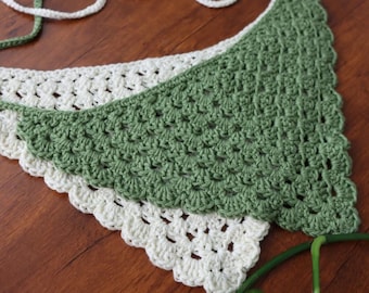Crochet Scalloped Bandana Scarf Pattern *DIGITAL PDF PATTERN* | Printable Crochet Pattern